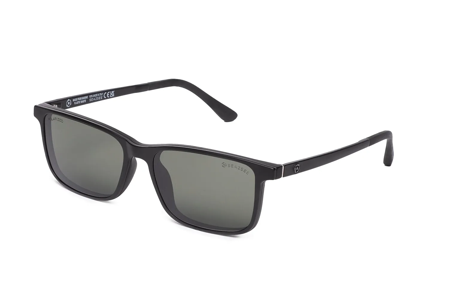 Sea2see Giorgio montatura vista nera con clip sole
