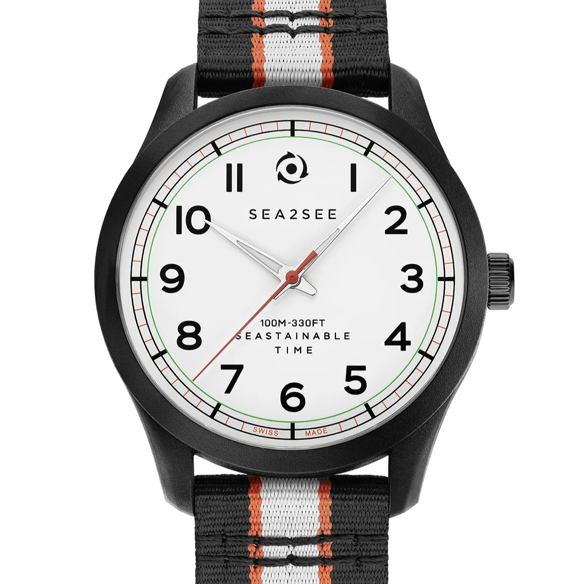 Sea2See Montecarlo 02 orologio bianco 41mm cinturino nero
