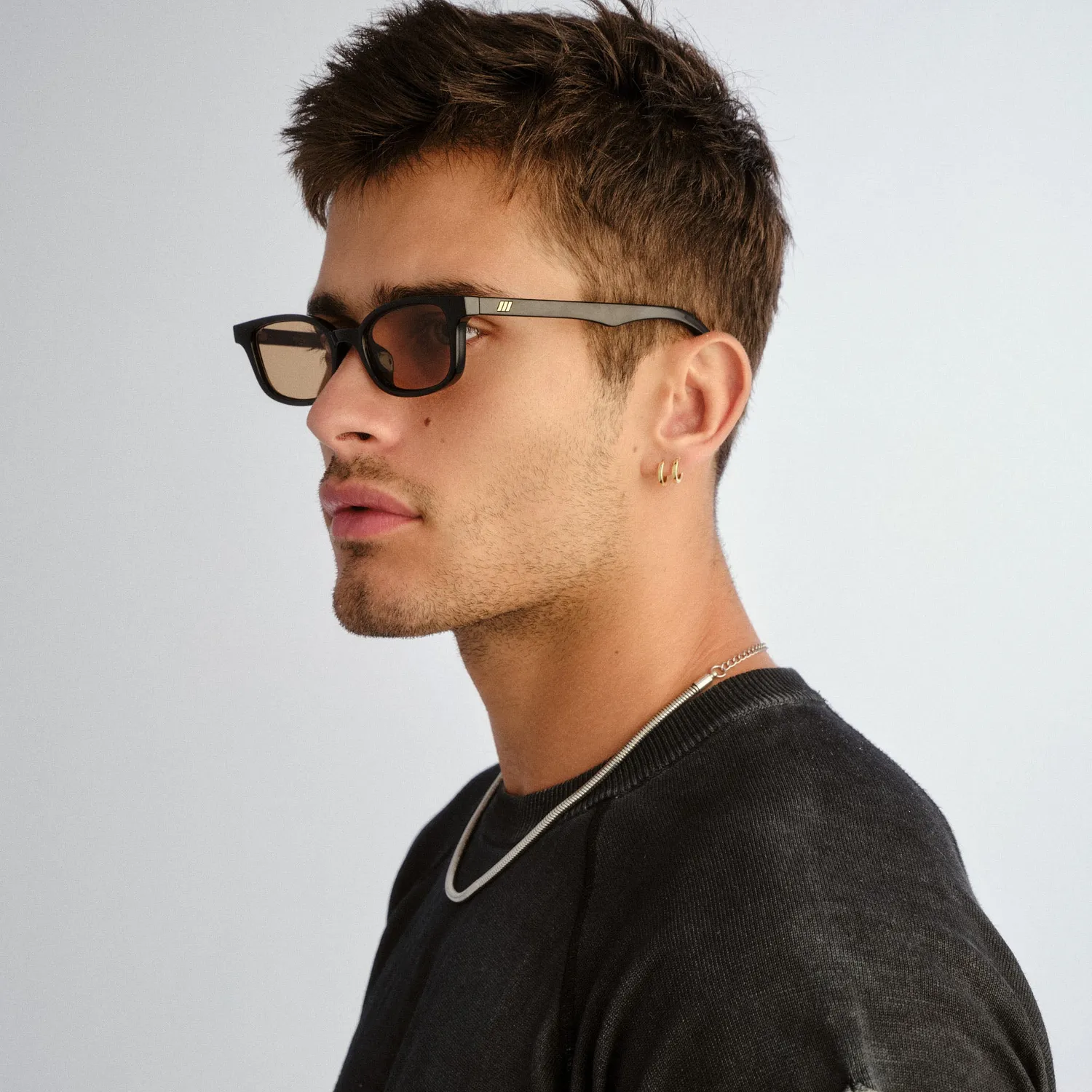 Le Specs Echelon occhiali da sole nero rettangolare