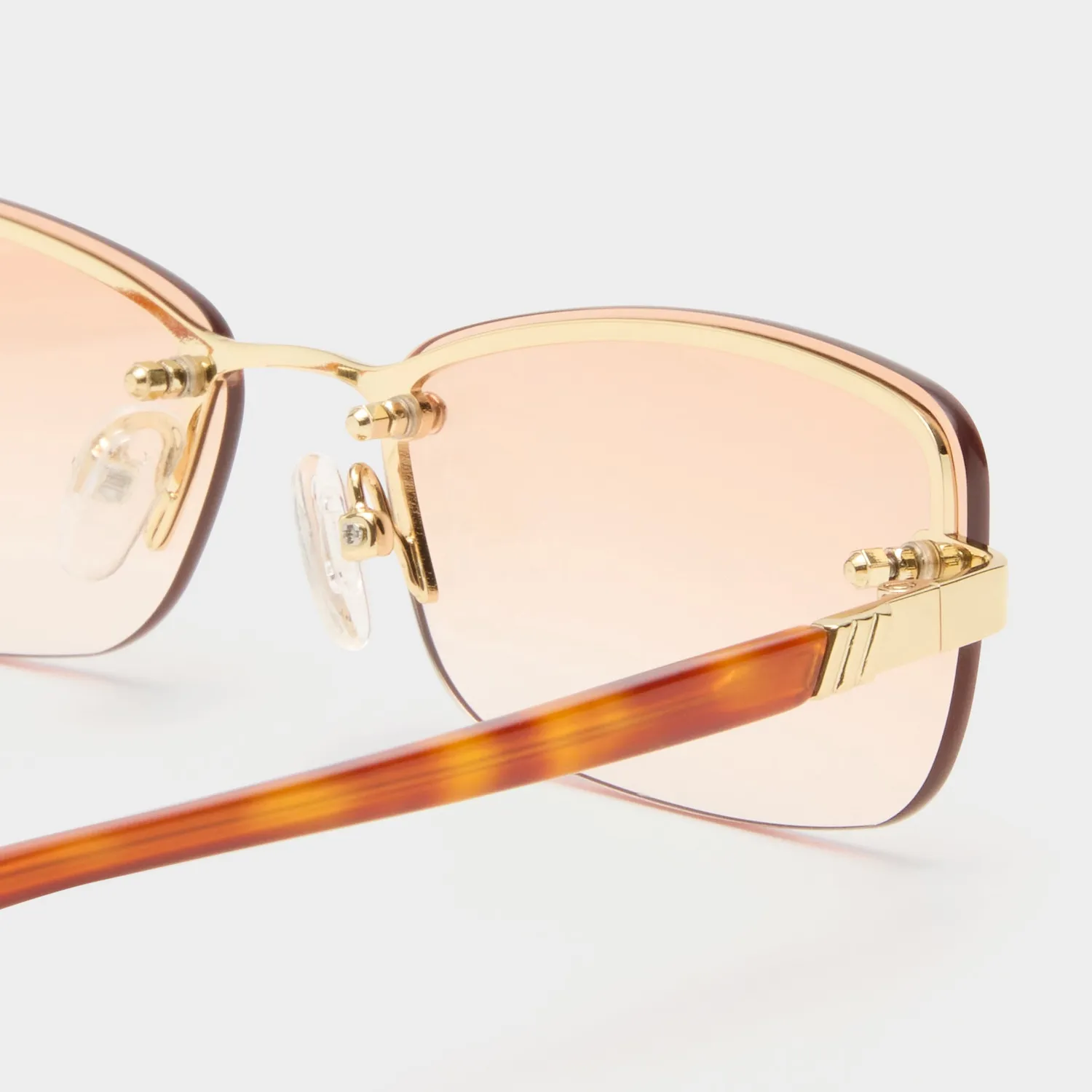 Le Specs Enigmatic occhiale da sole rettangolare tartarugato