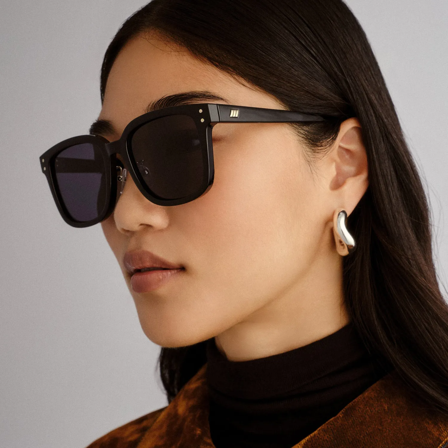 Le Specs Le Domino+ occhiale da sole nero smoke larga