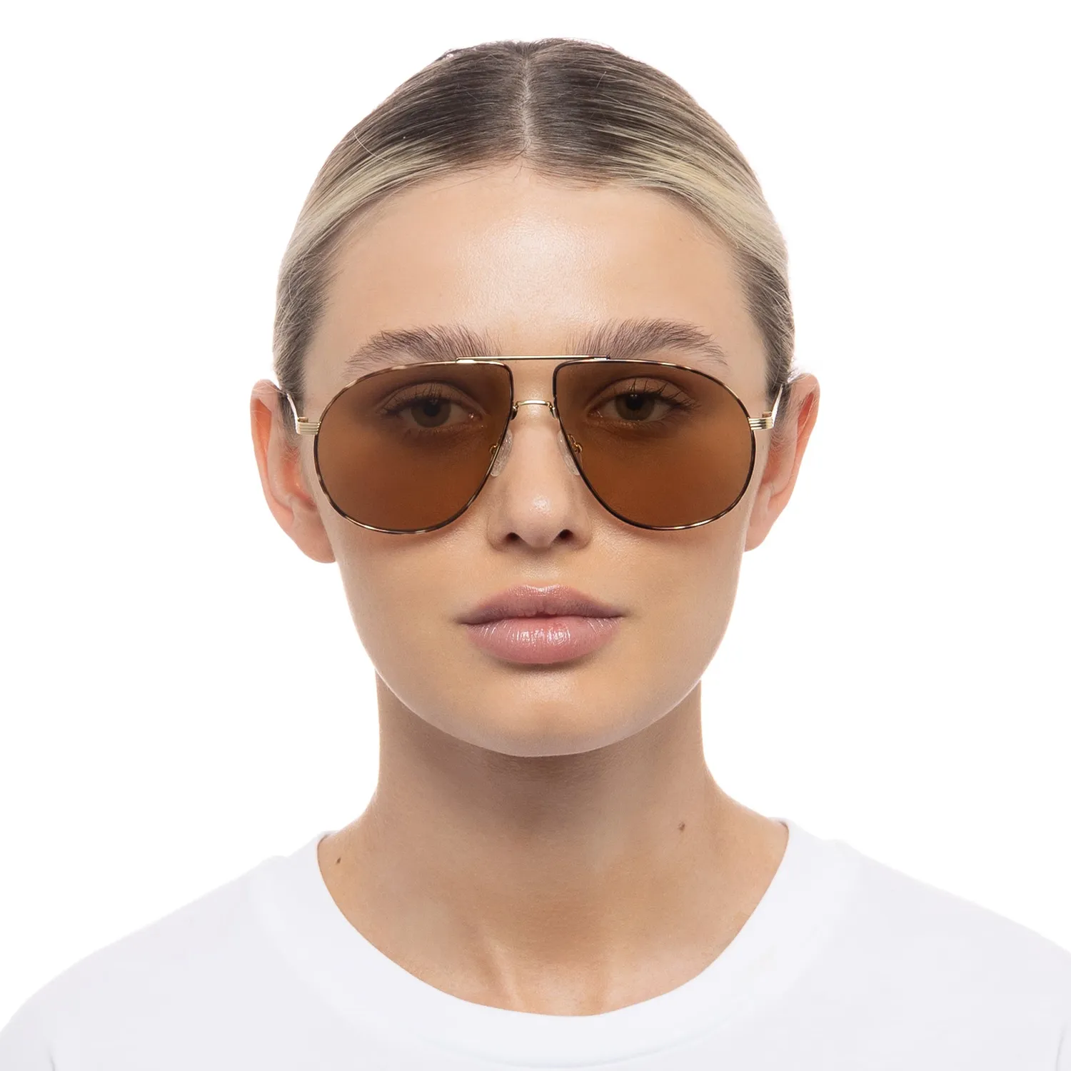 Le Specs Schmaltzy occhiali da sole oro aviatore