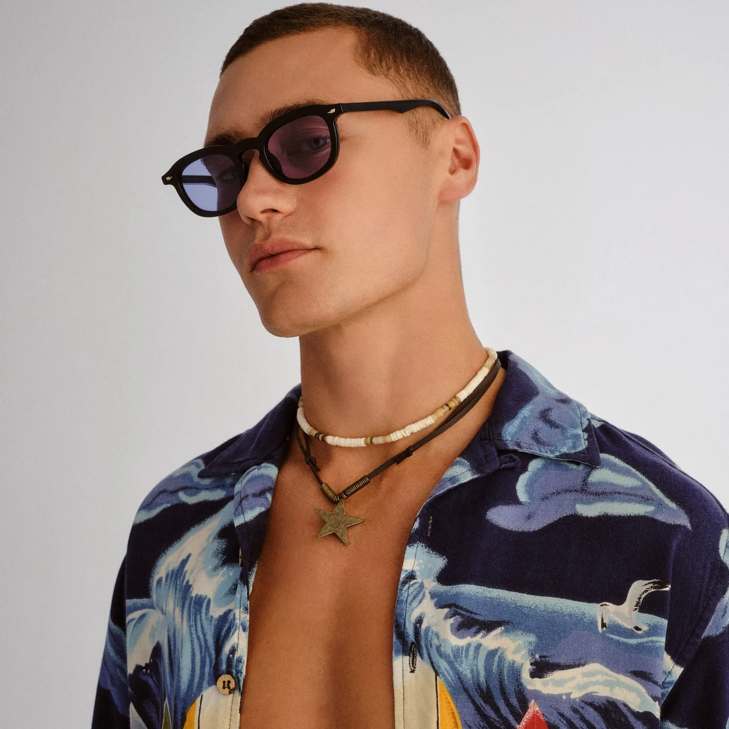 Le Specs Heart Throb occhiali da sole nero tondi