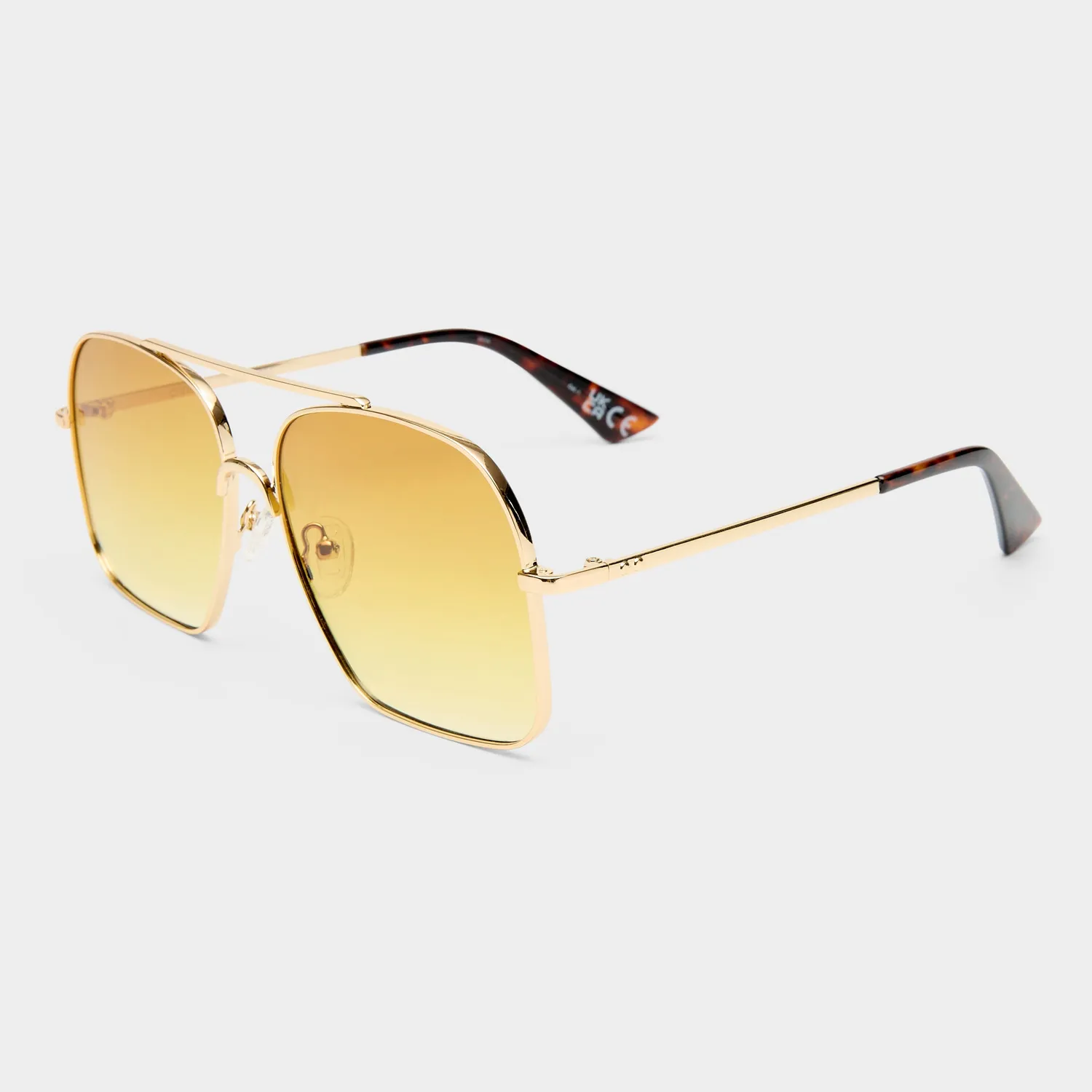Le Specs Civelle occhiali da sole oro tartarugato aviatore