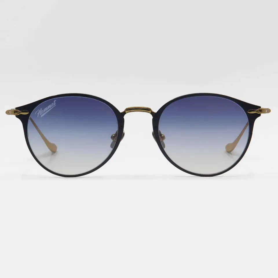 Hemmet Hinfinite Pure Titanium Gold Blue occhiali da sole titanio
