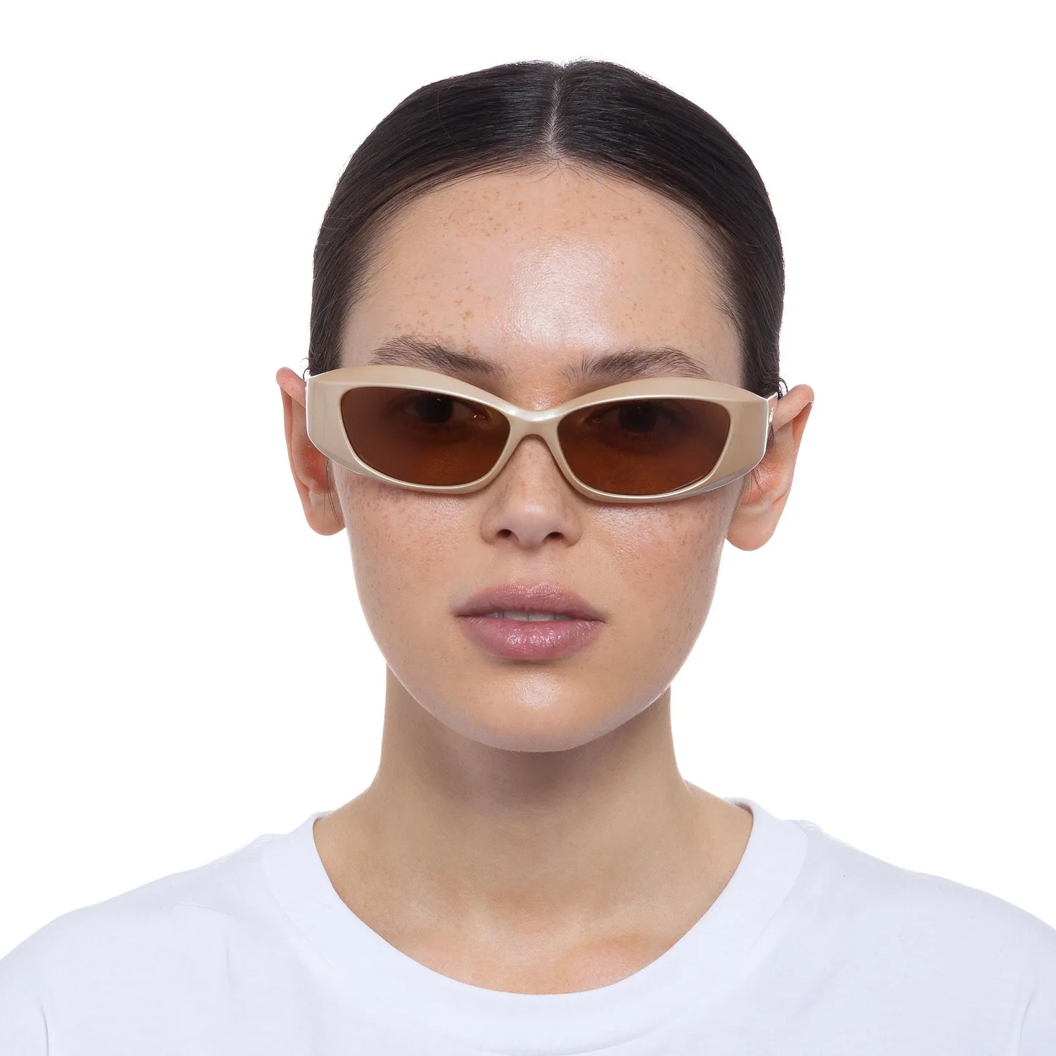 Le Specs Swift Lust occhiale da sole perla nougat