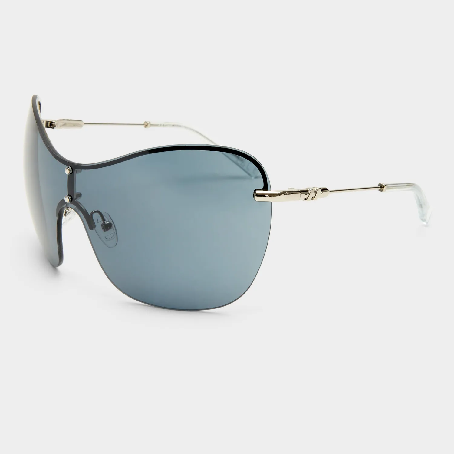 Le Specs Satine occhiale da sole shield argento large