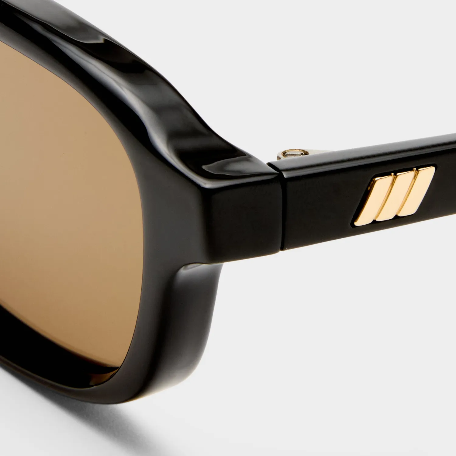 Le Specs Honey Pot occhiali da sole nero rettangolare piccolo