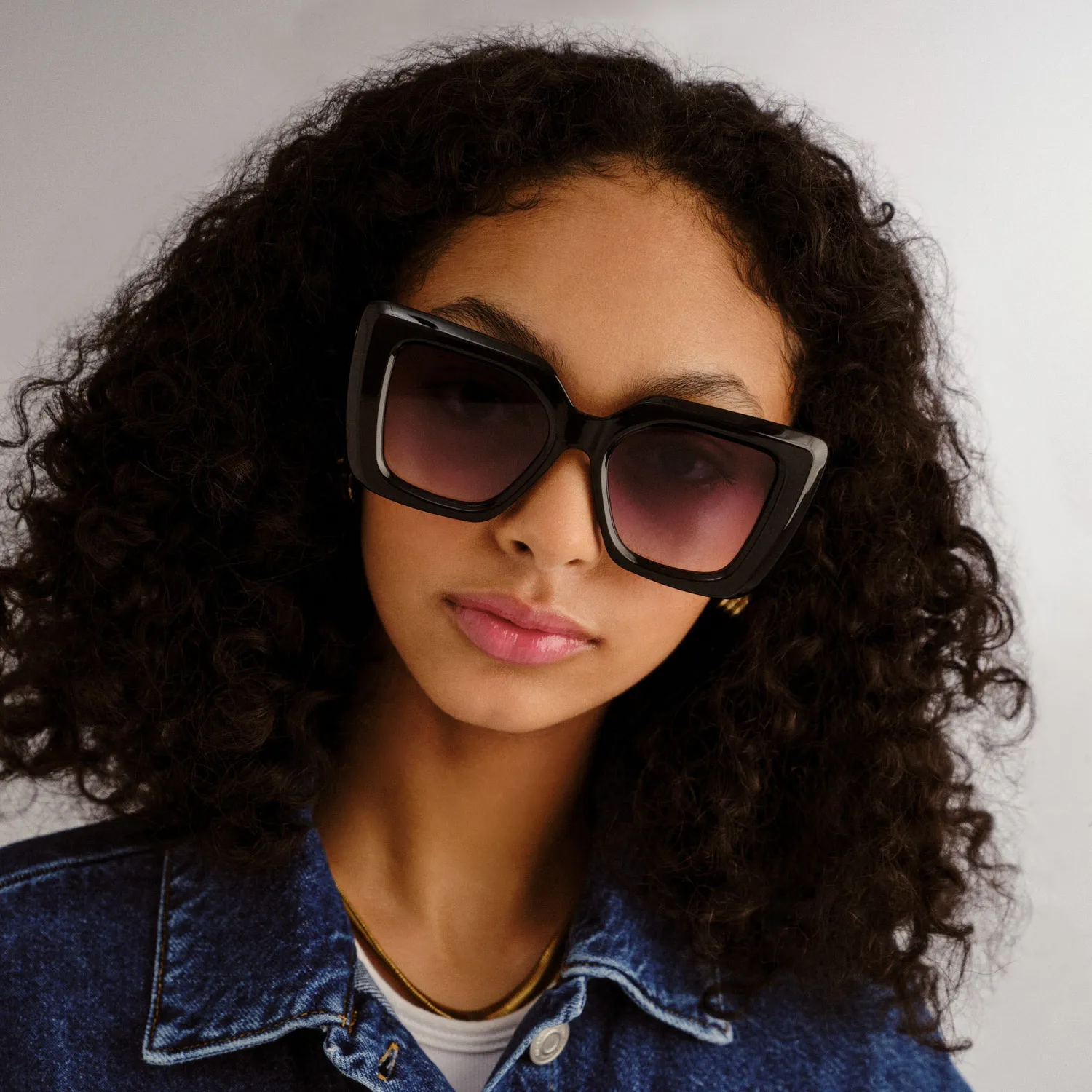 Le Specs Unimaginable occhiali da sole neri quadrati