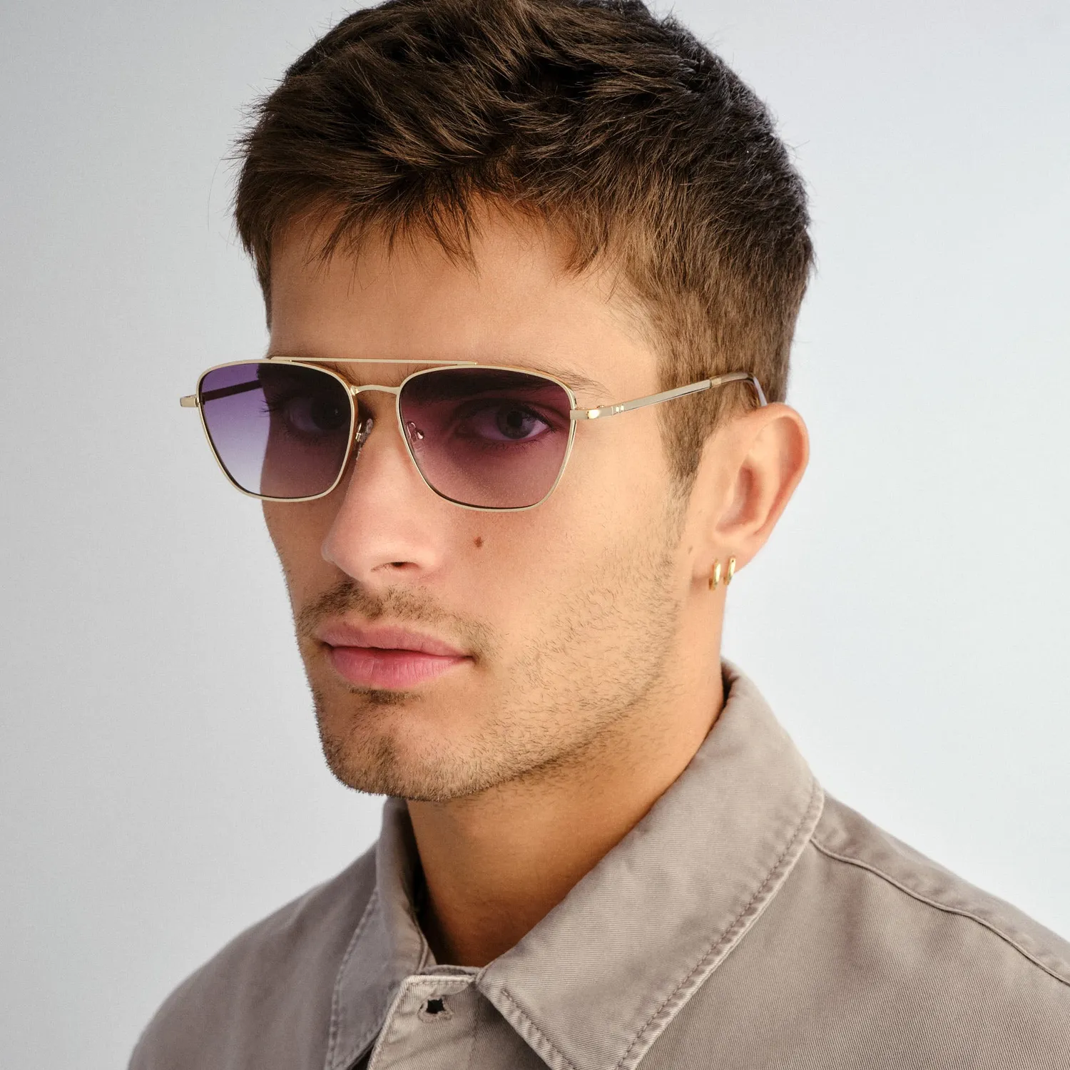 Le Specs Diametric II occhiale da sole aviatore oro medium