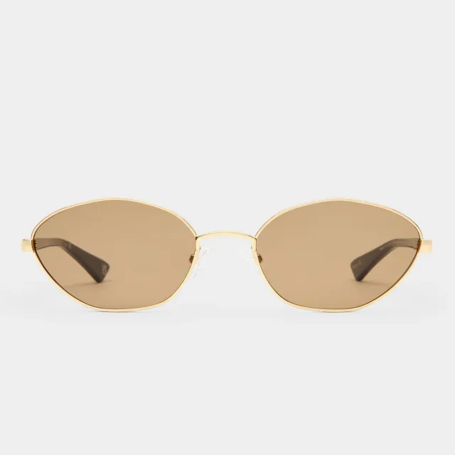 Le Specs Le Bebe occhiale da sole oro lente marrone