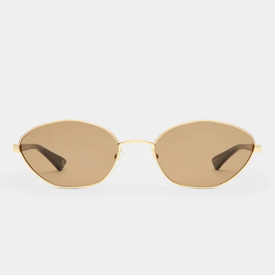 Le Specs Le Bebe occhiale da sole oro lente marrone