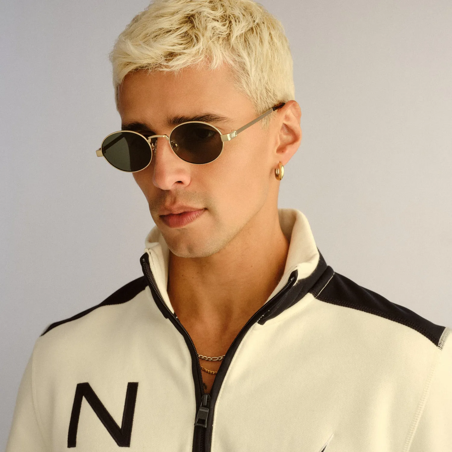 Le Specs Poseidon Deux occhiali da sole gold khaki