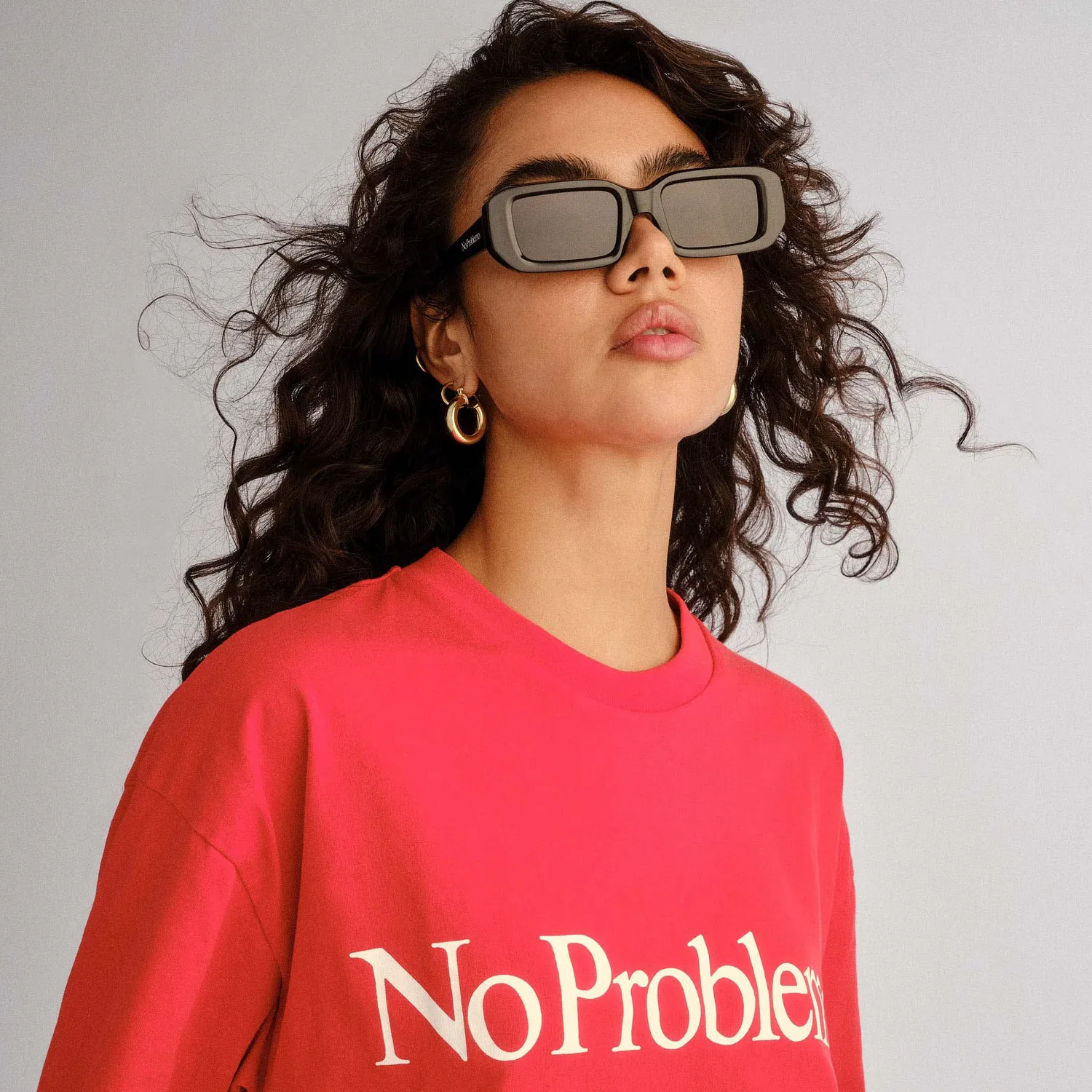 Le Specs Blackpool occhiale da sole nero rettangolare