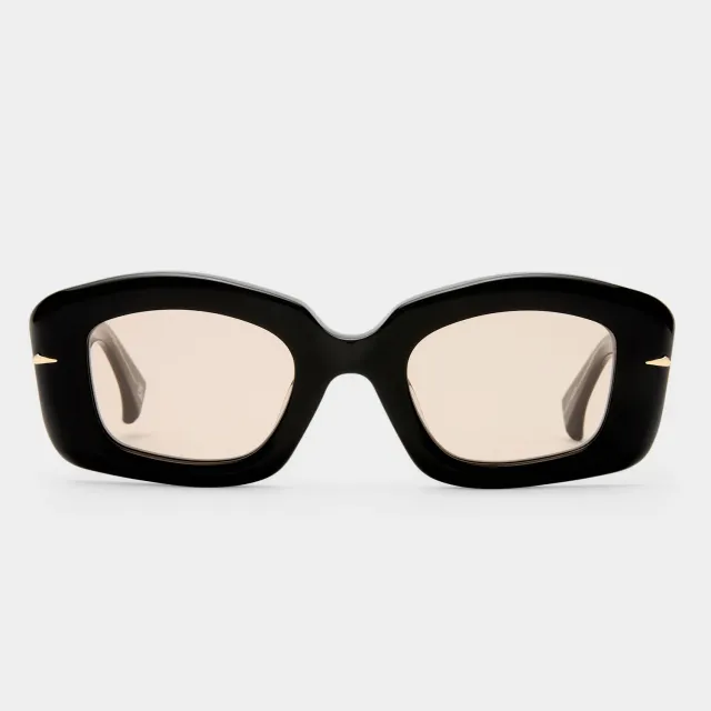 Le Specs Celestina occhiali da sole nero obsidian lenti marroni