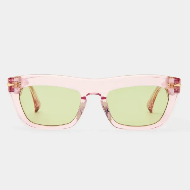 Le Specs Numero Nueve occhiale da sole rosa D-frame verde