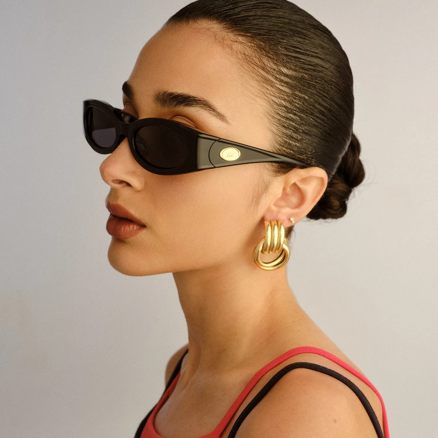 Le Specs Glaciem occhiali da sole nero avvolgenti