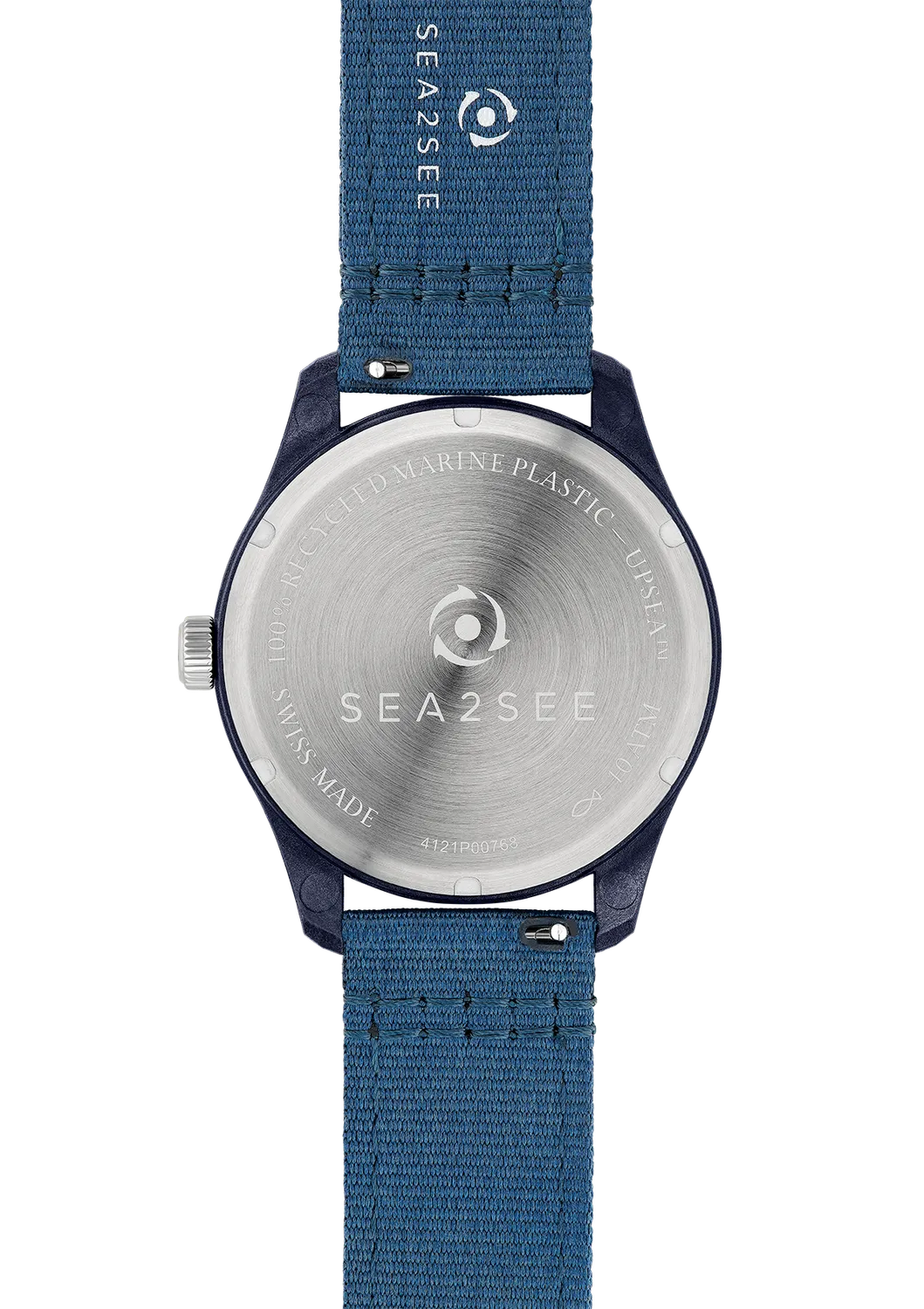 SEA2SEE Navy Blue cinturino orologio blu 18 mm