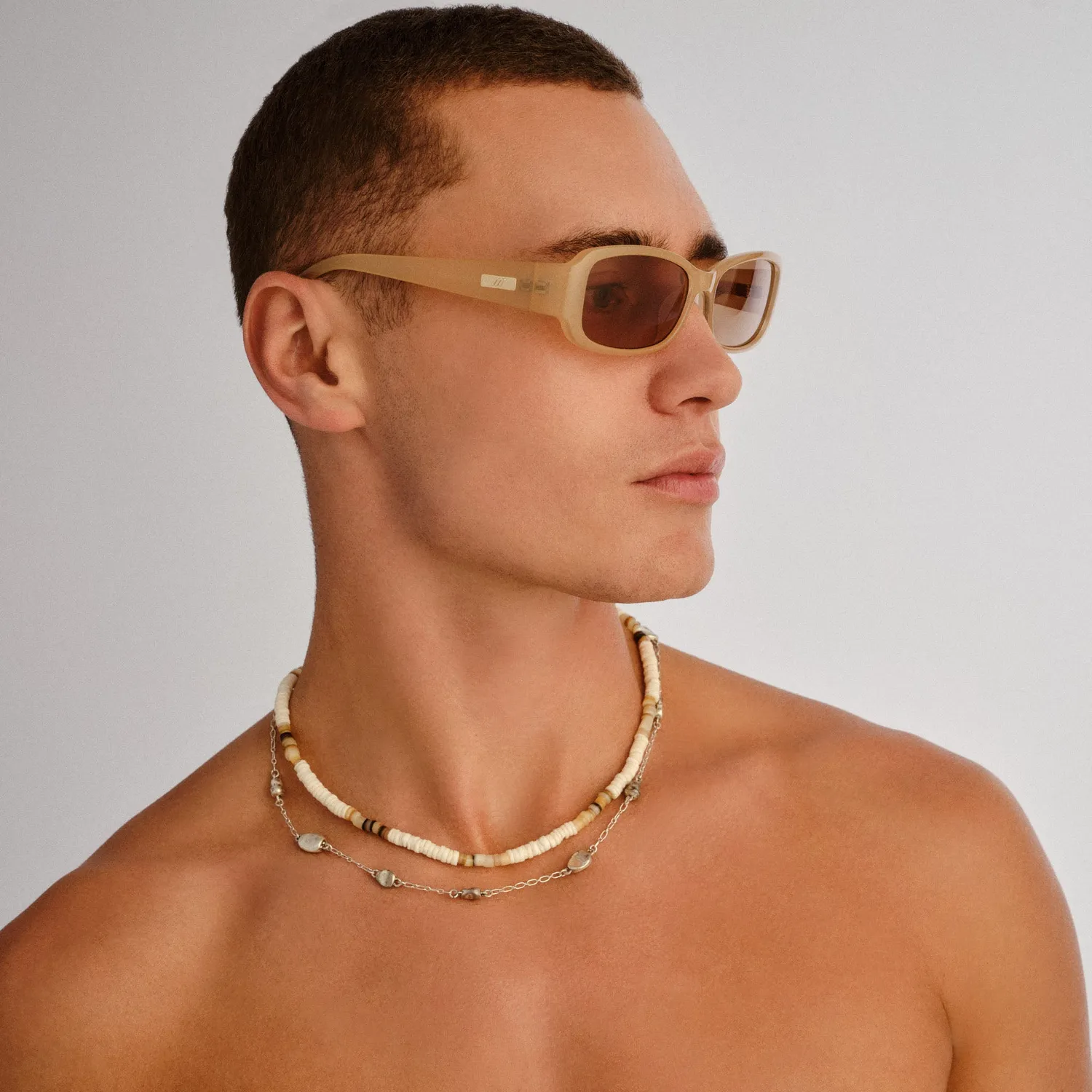 Le Specs Gigglemug occhiale da sole nude rettangolare