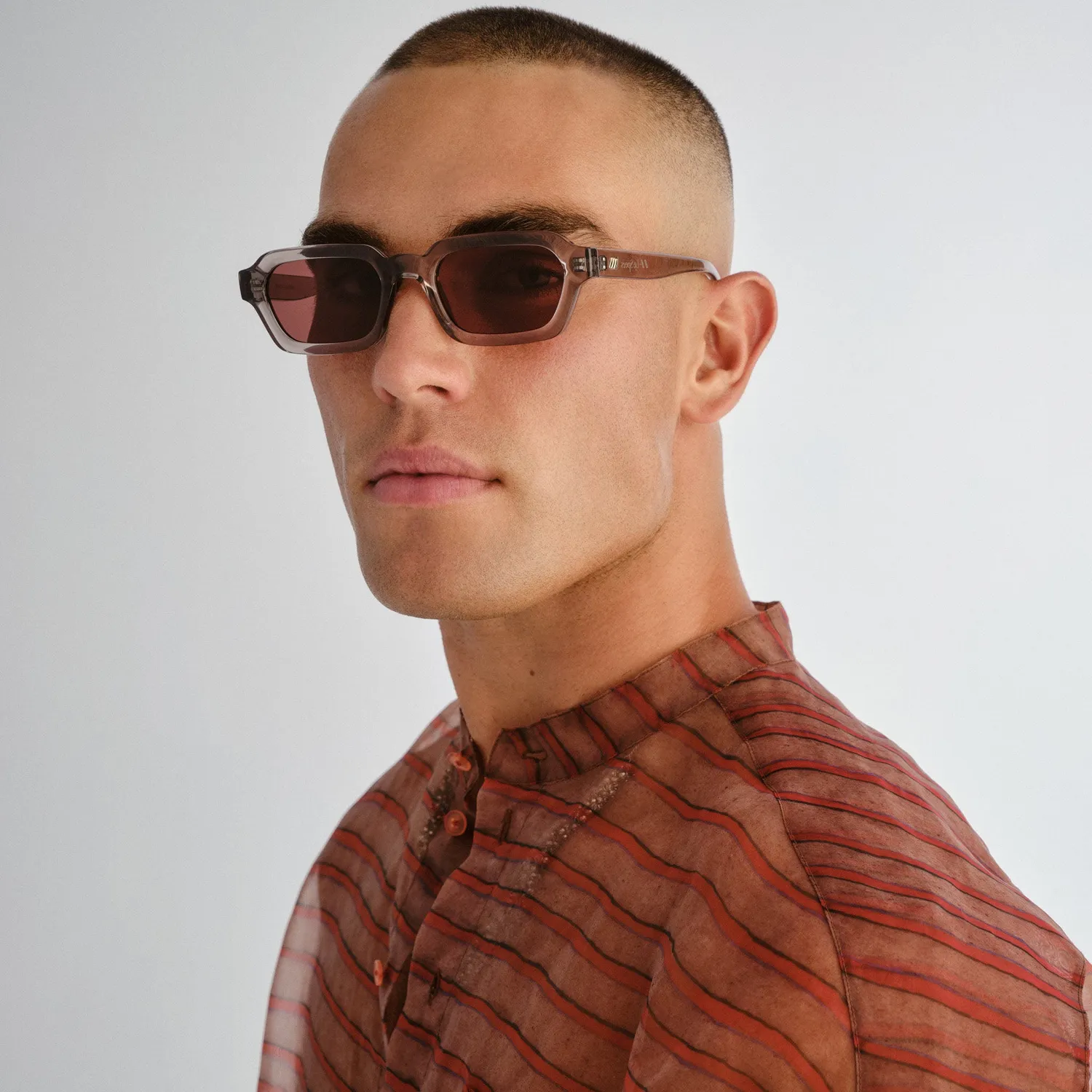 Le Specs Tension occhiali da sole grigi rettangolari