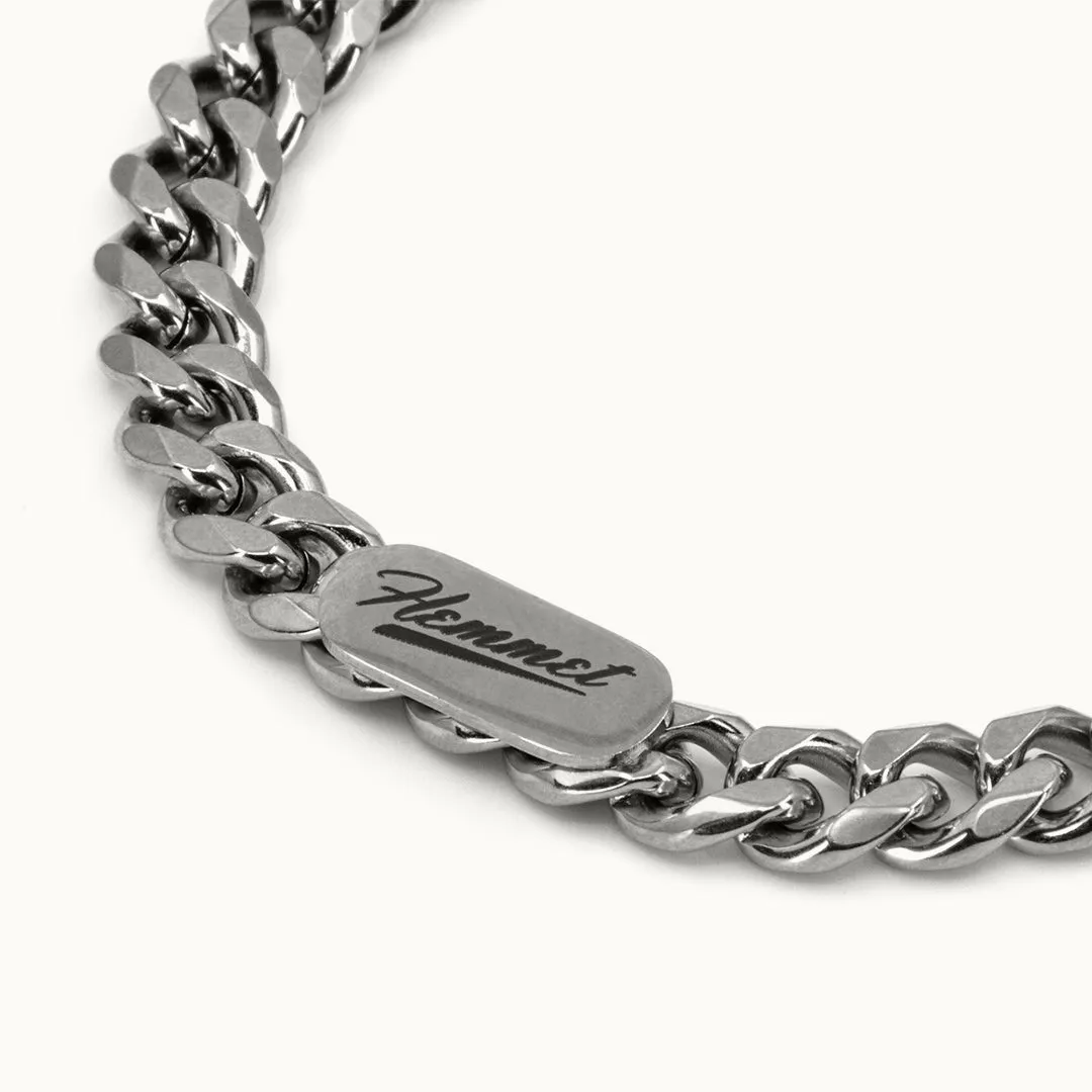 Hemmet Principle Cuban Tag bracciale oro giallo 17cm