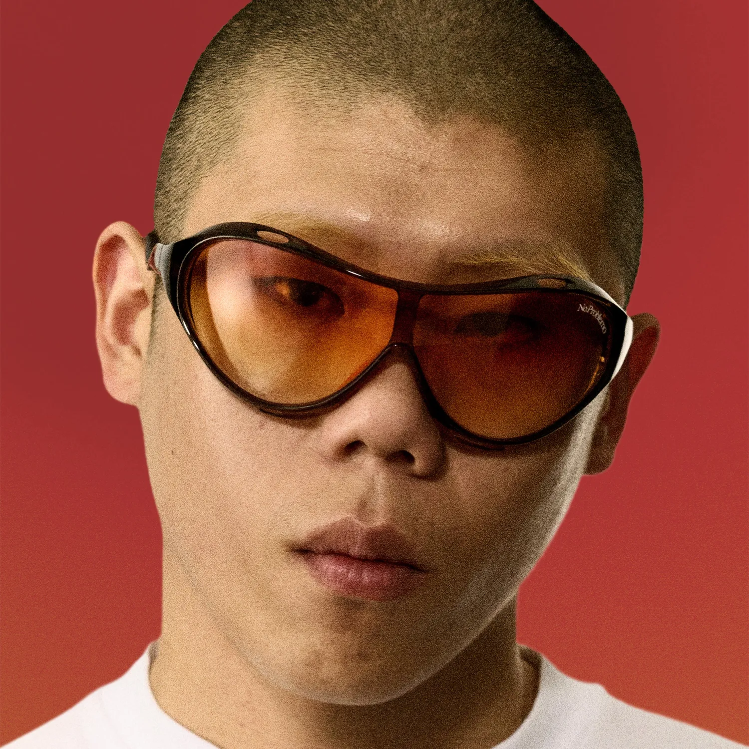 Le Specs Iris occhiali da sole marroni fire grad a scudo