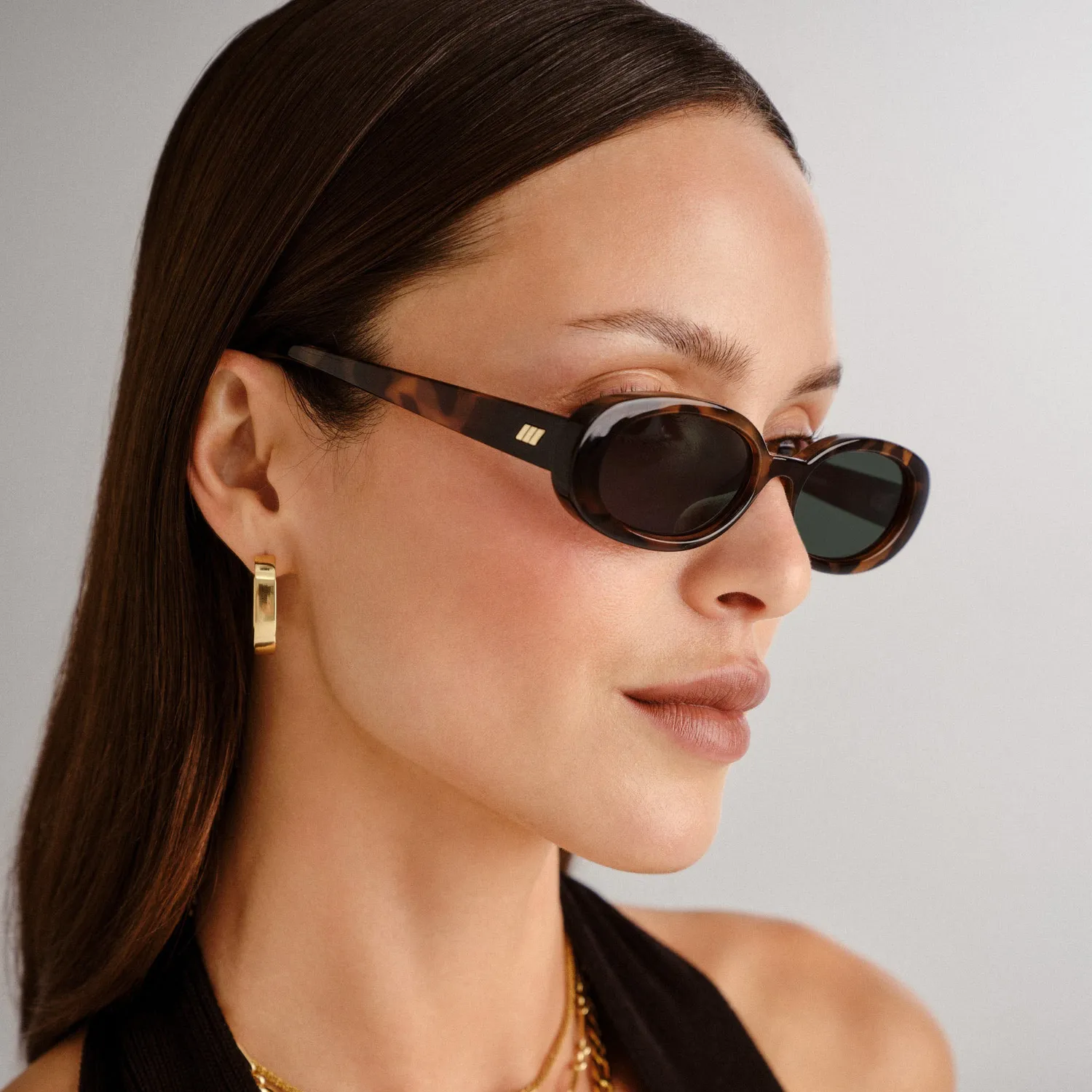 Le Specs Outta Love occhiale da sole tort verde ovale
