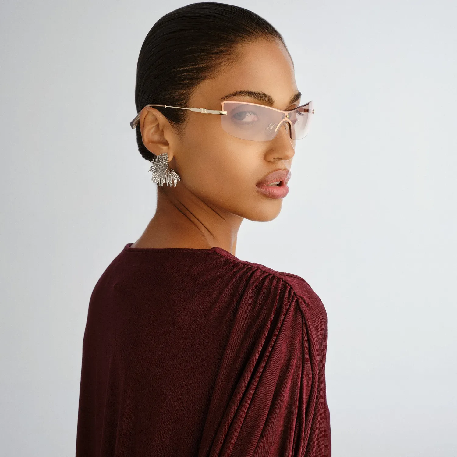 Le Specs Velvetine occhiali da sole oro lenti sfumate