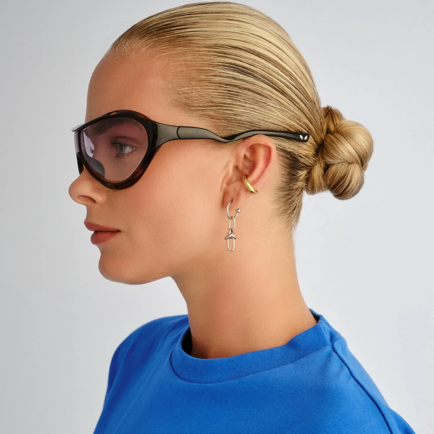Le Specs Iris occhiali da sole black tort shield