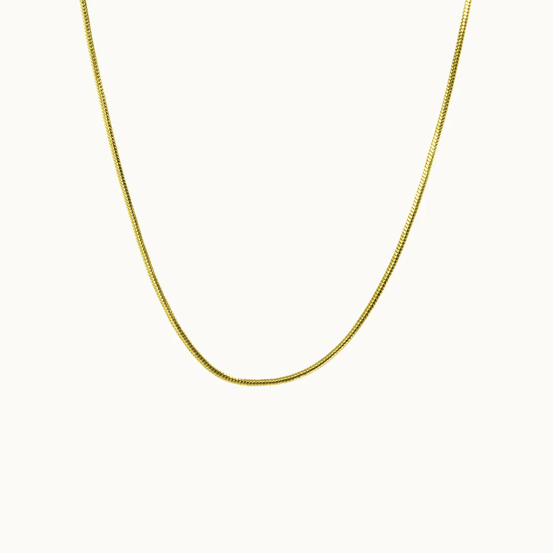 Hemmet Principle Snake Tail Chain collana oro giallo 50 cm