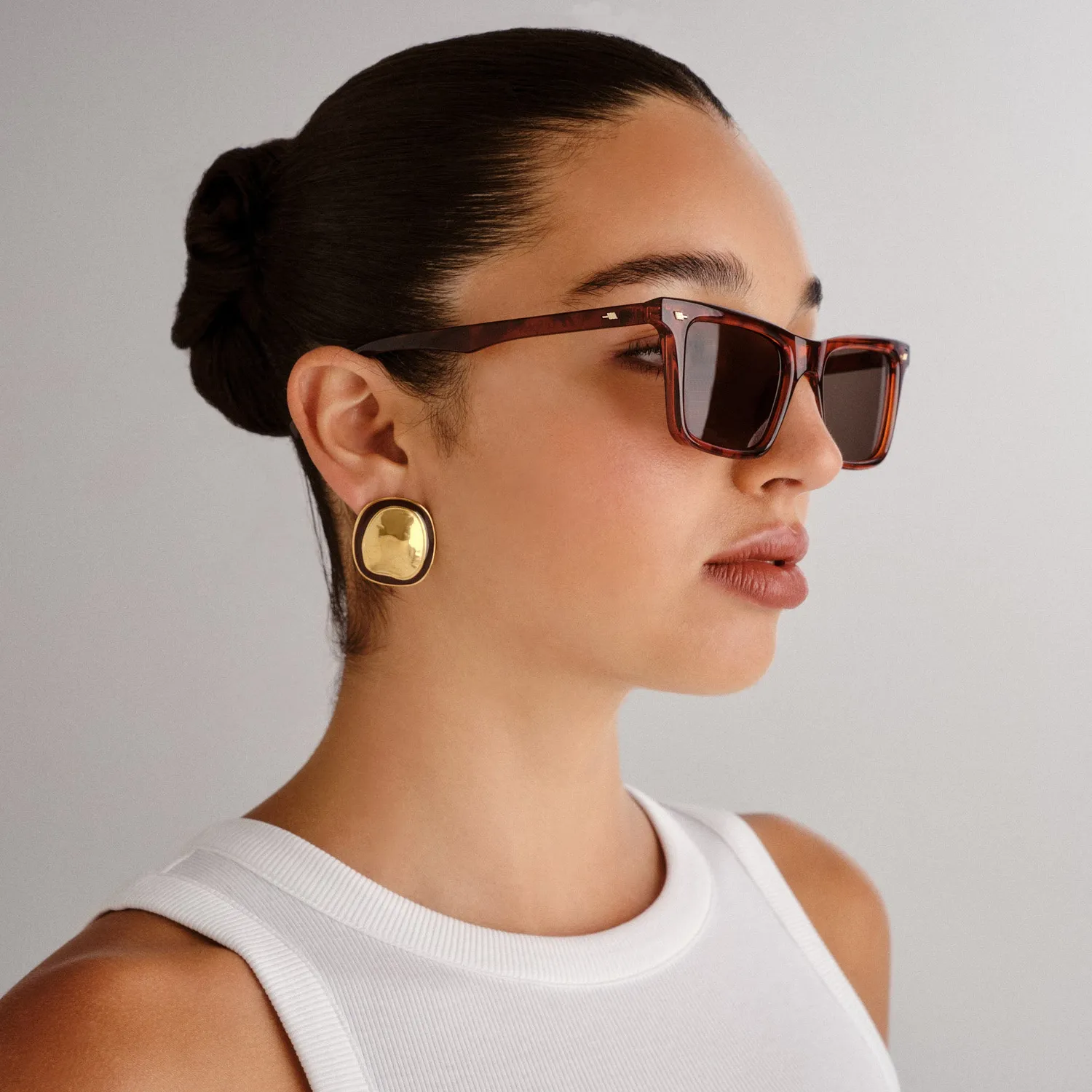Le Specs Broski occhiale da sole toffee tort D-frame