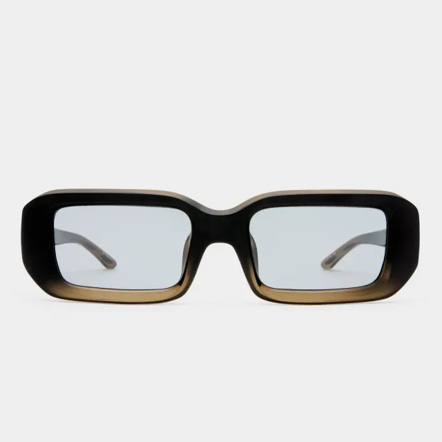 Le Specs Blackpool occhiali da sole nero khaki rettangolari