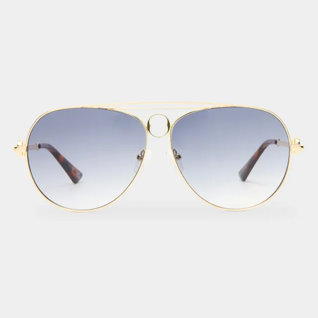 Le Specs Abracadabra occhiale da sole oro fumo sfumato