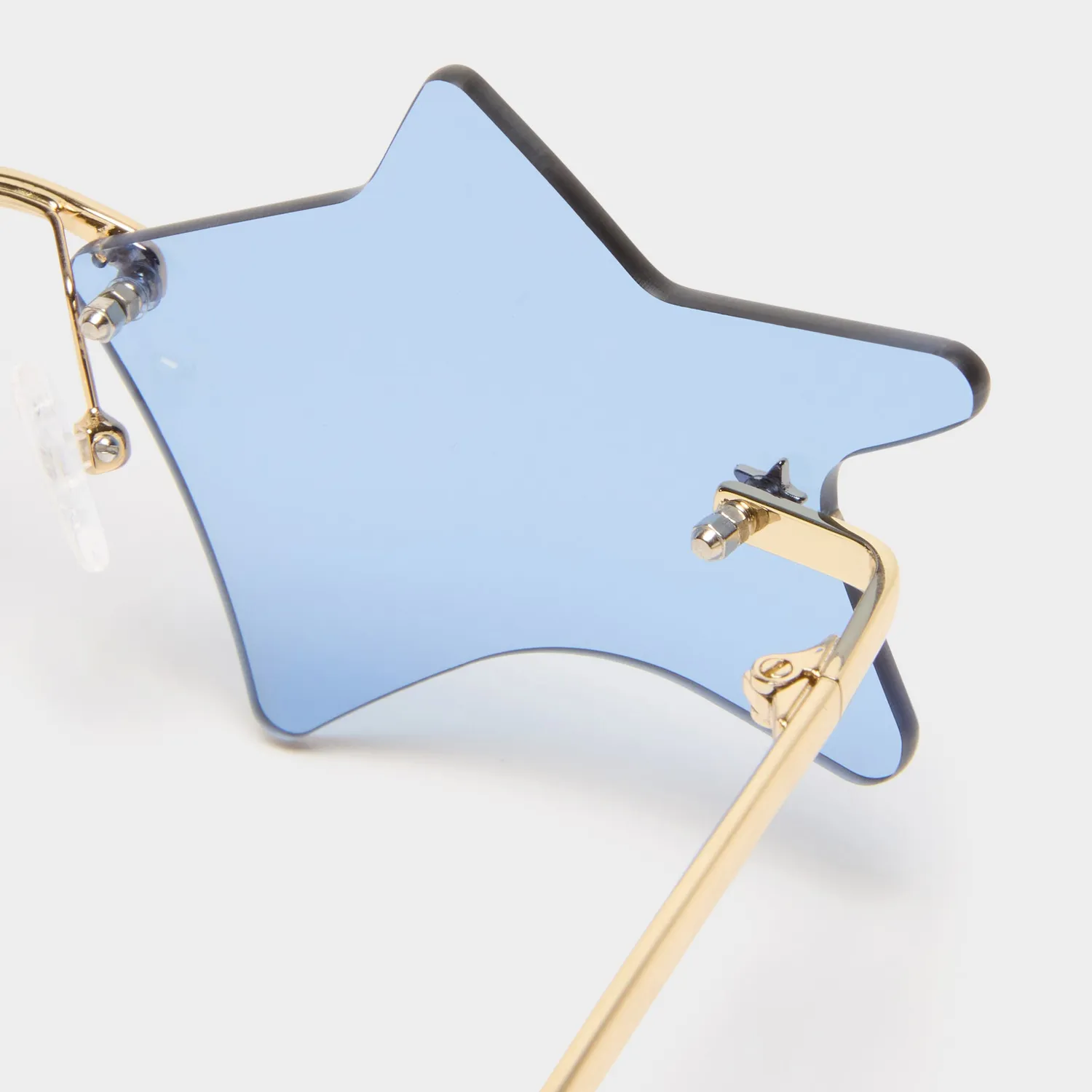Le Specs Twinkle occhiali da sole gold cobalt mirror a farfalla