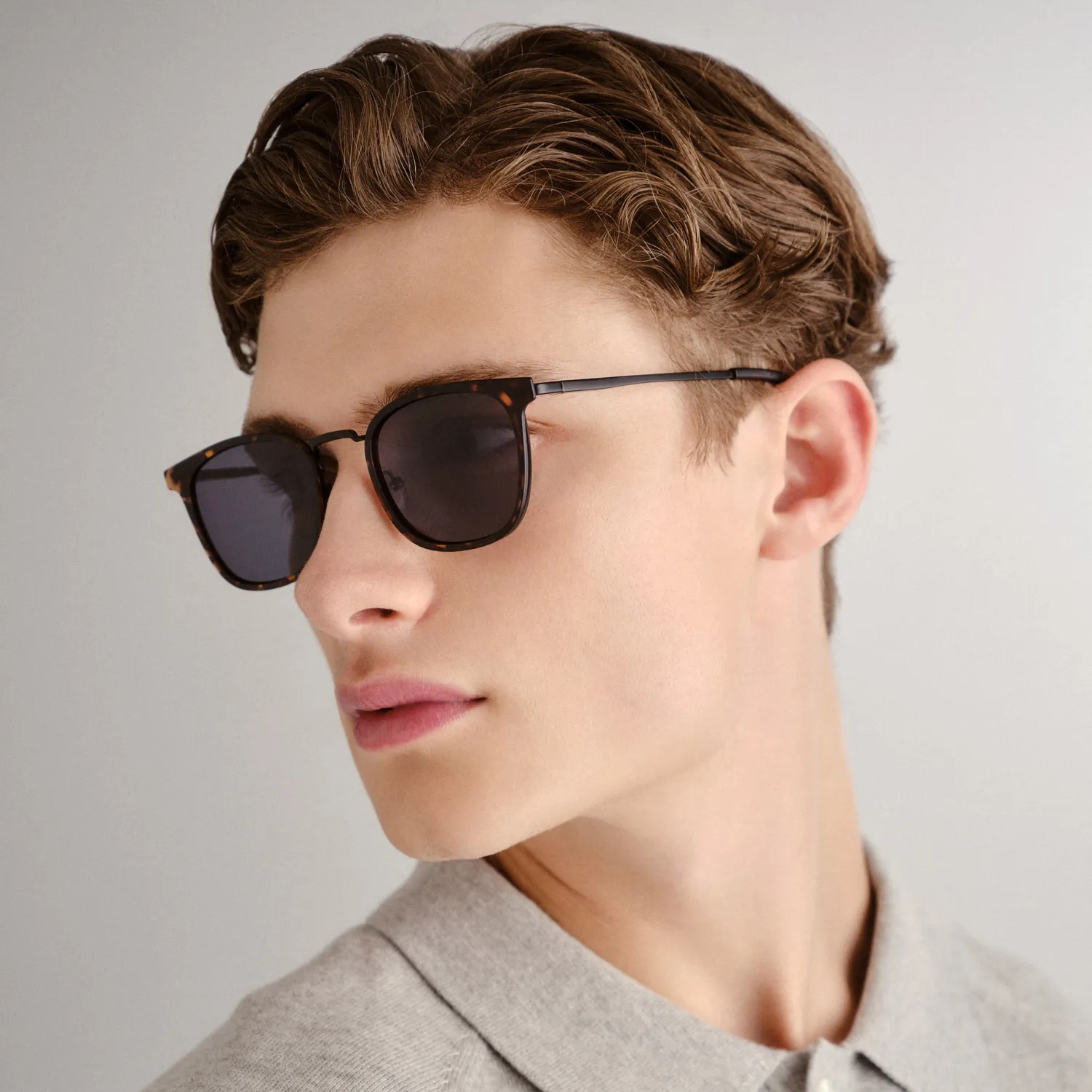 Le Specs Racketeer occhiali da sole tartarugato opaco small
