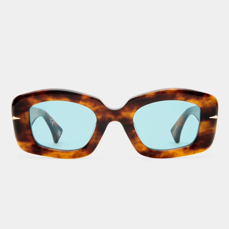 Le Specs Celestina occhiale da sole Haze Tortoiseshell blu