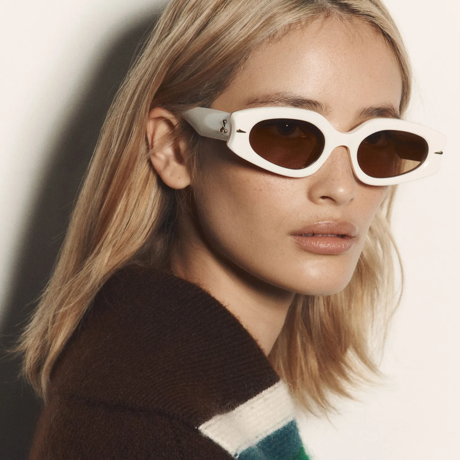 Le Specs Lunar occhiale da sole ecru mandorla CR-39