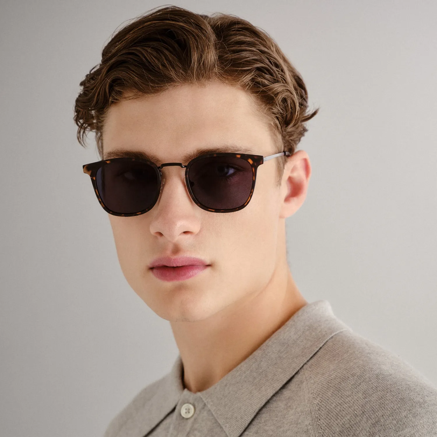 Le Specs Racketeer occhiali da sole tartarugato opaco small