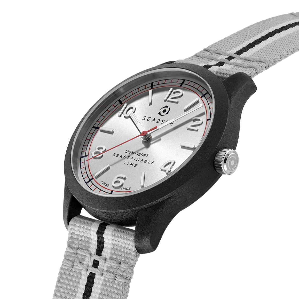 Sea2See Bali 02 orologio grigio cassa nera 37mm