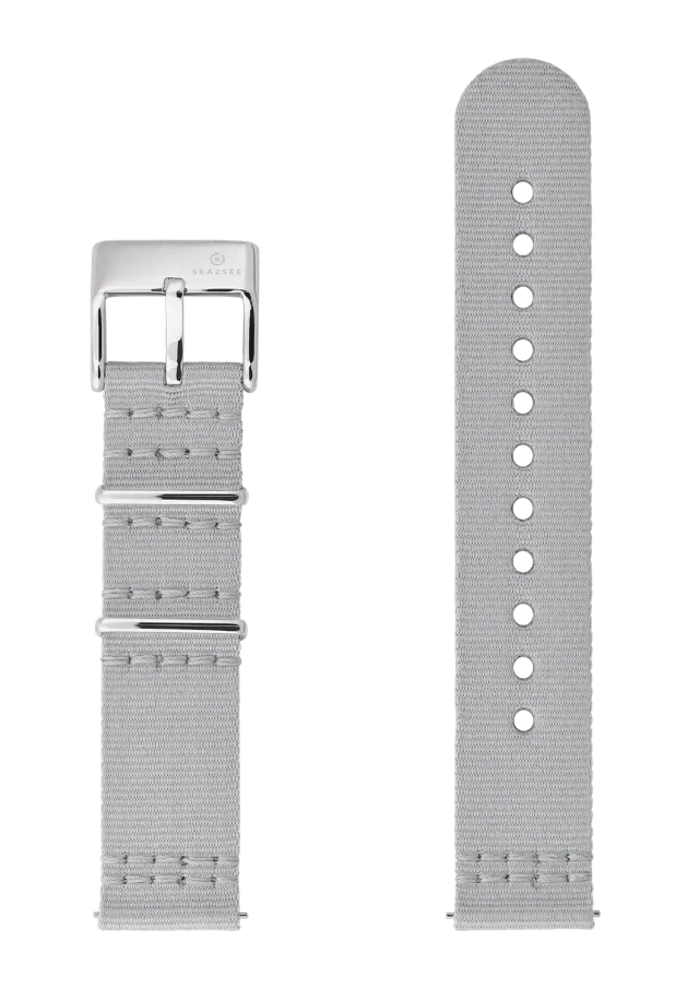 Sea2see Grey Strap cinturino orologio grigio 18 mm