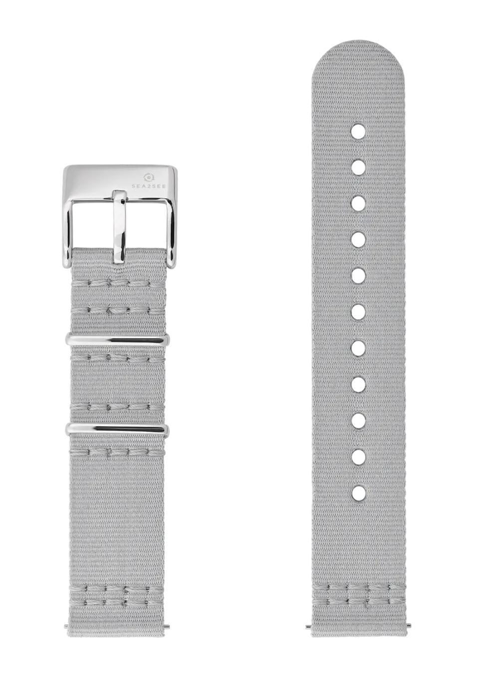 Sea2see Grey Strap cinturino orologio grigio 18 mm