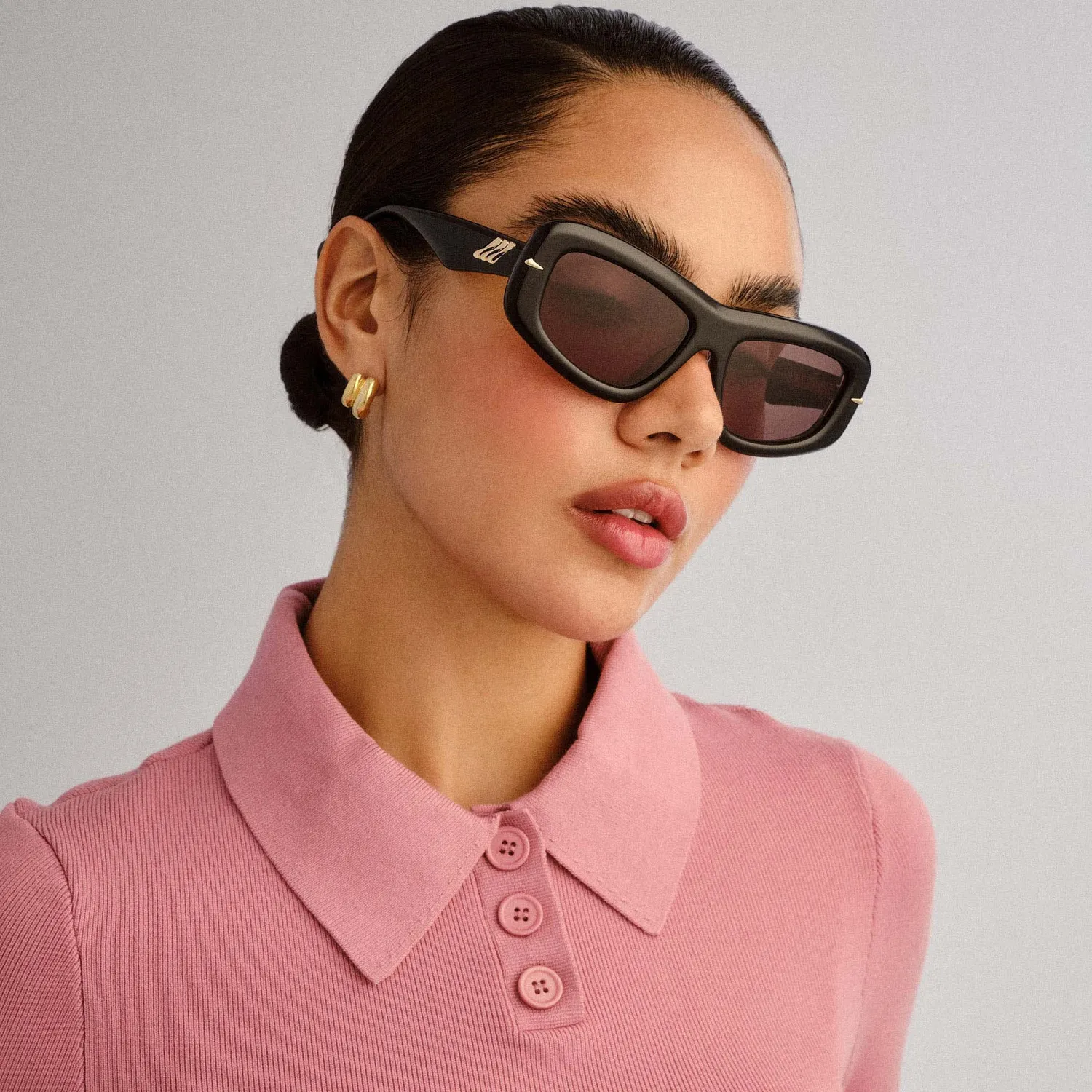 Le Specs Numero Ocho occhiali da sole nero shield acetato