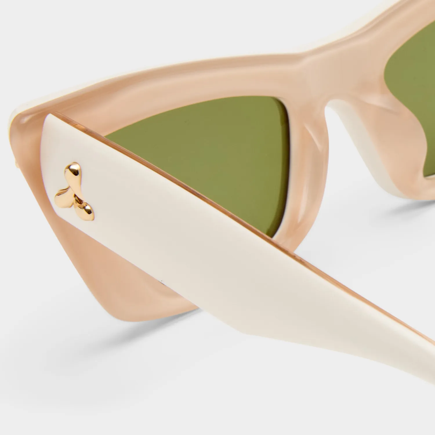 Le Specs Lucia occhiali da sole ecru moss cat-eye