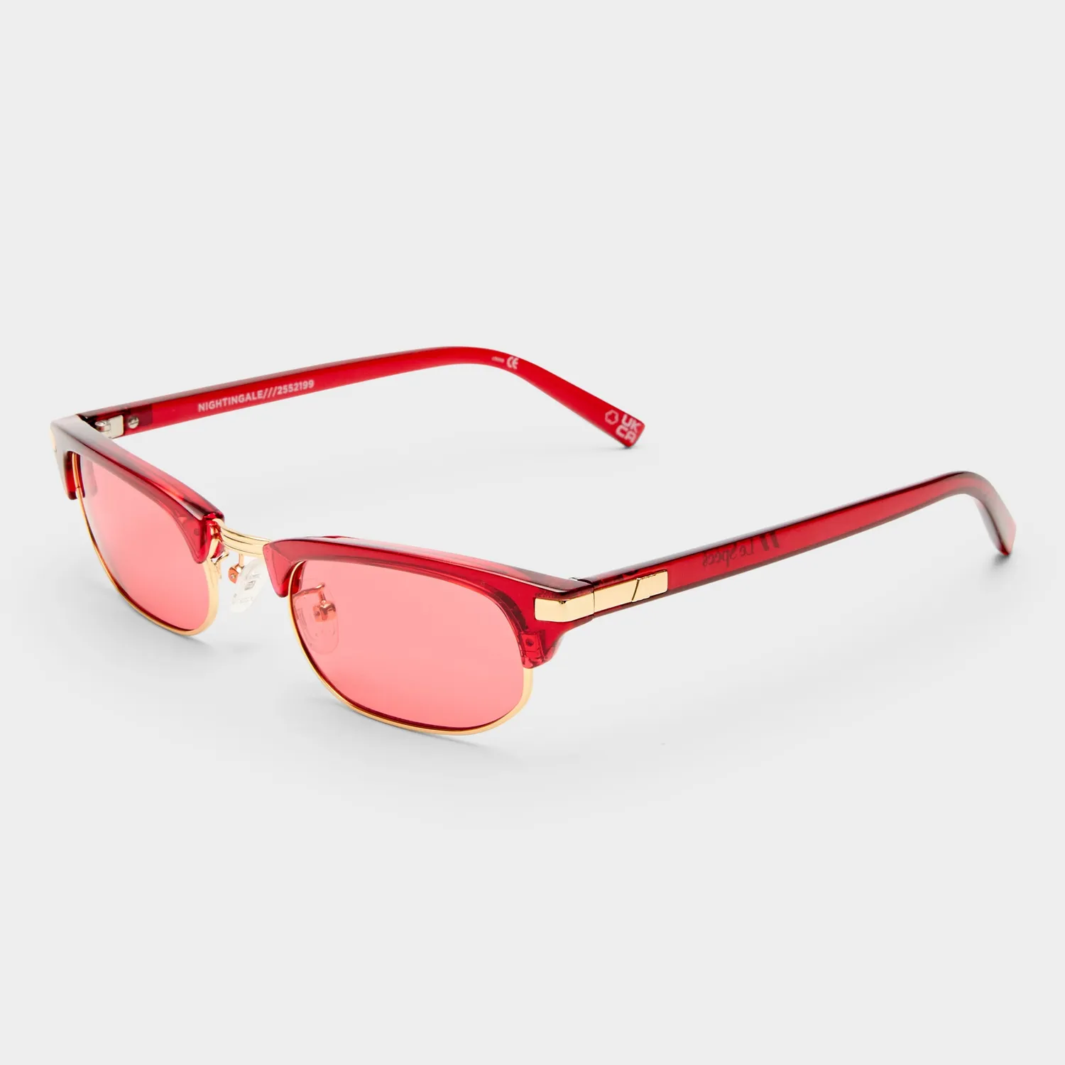 Le Specs Nightingale occhiale da sole rosso anni 90