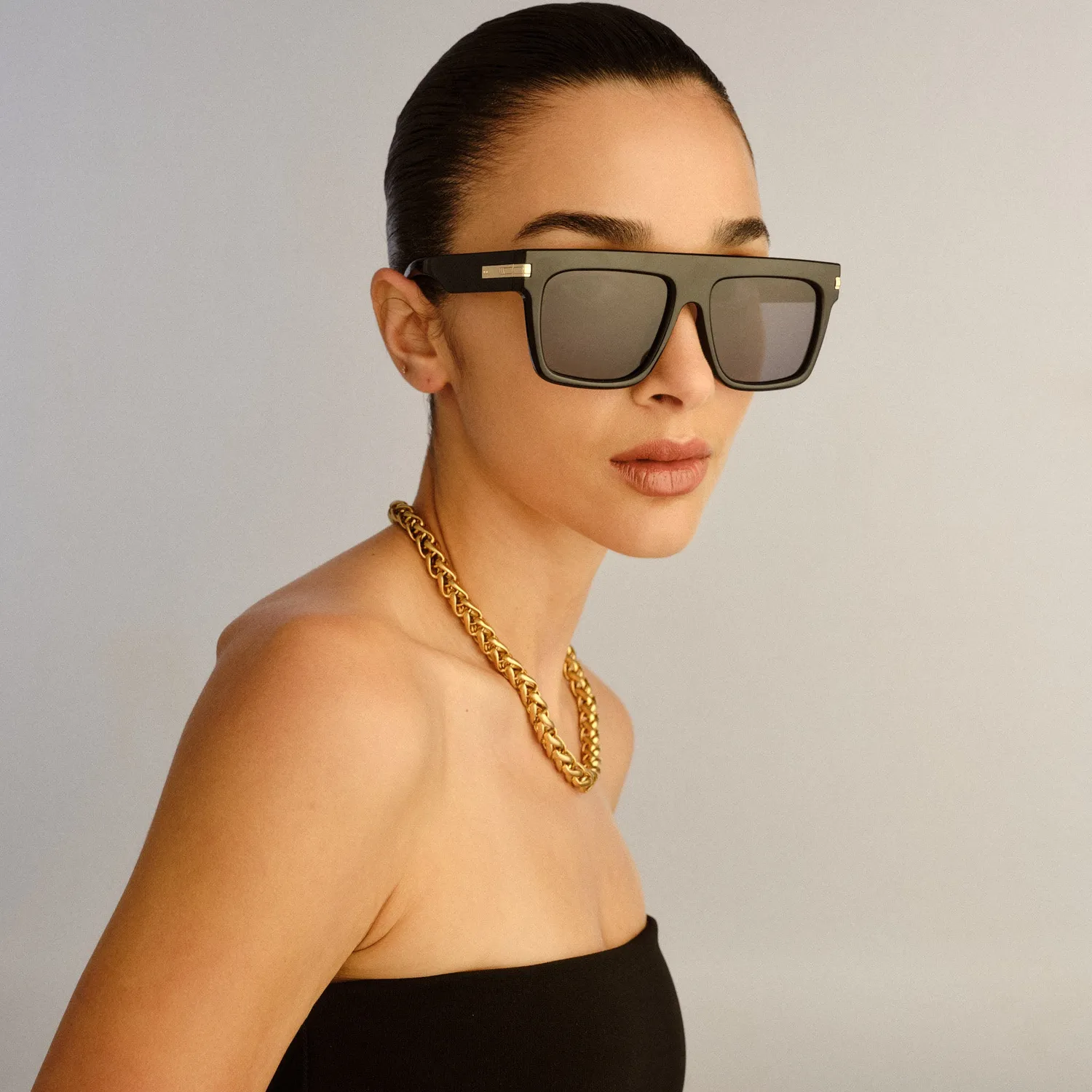 Le Specs Offside occhiale da sole nero polarized scudo