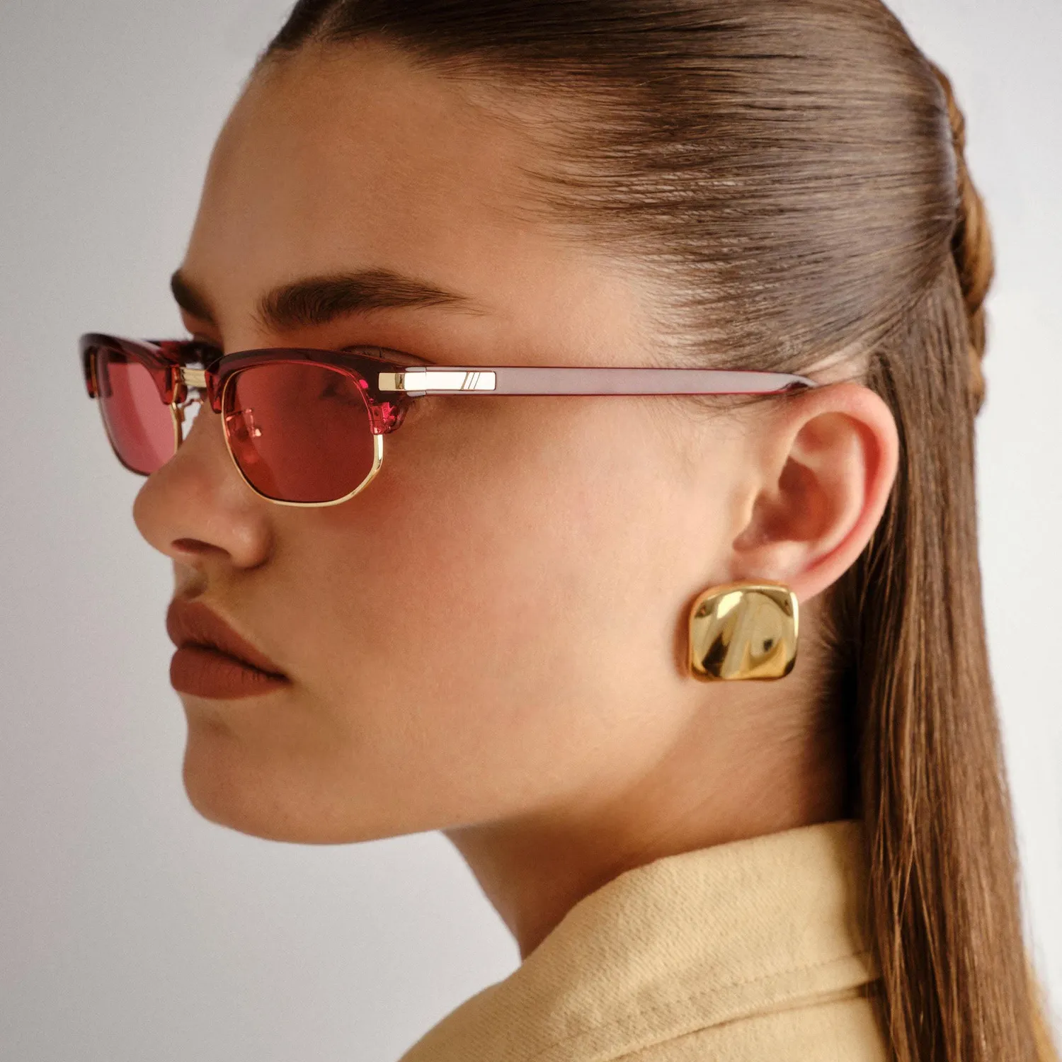 Le Specs Nightingale occhiale da sole rosso anni 90