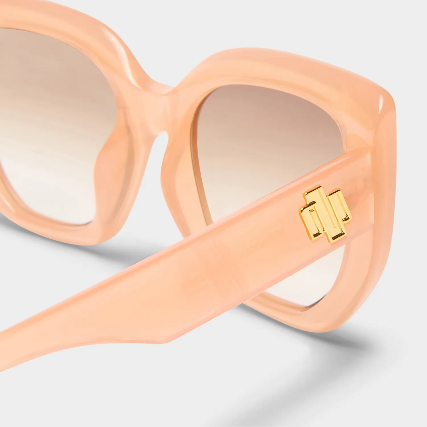 Le Specs Euphoria occhiali da sole quadrati rosa marrone