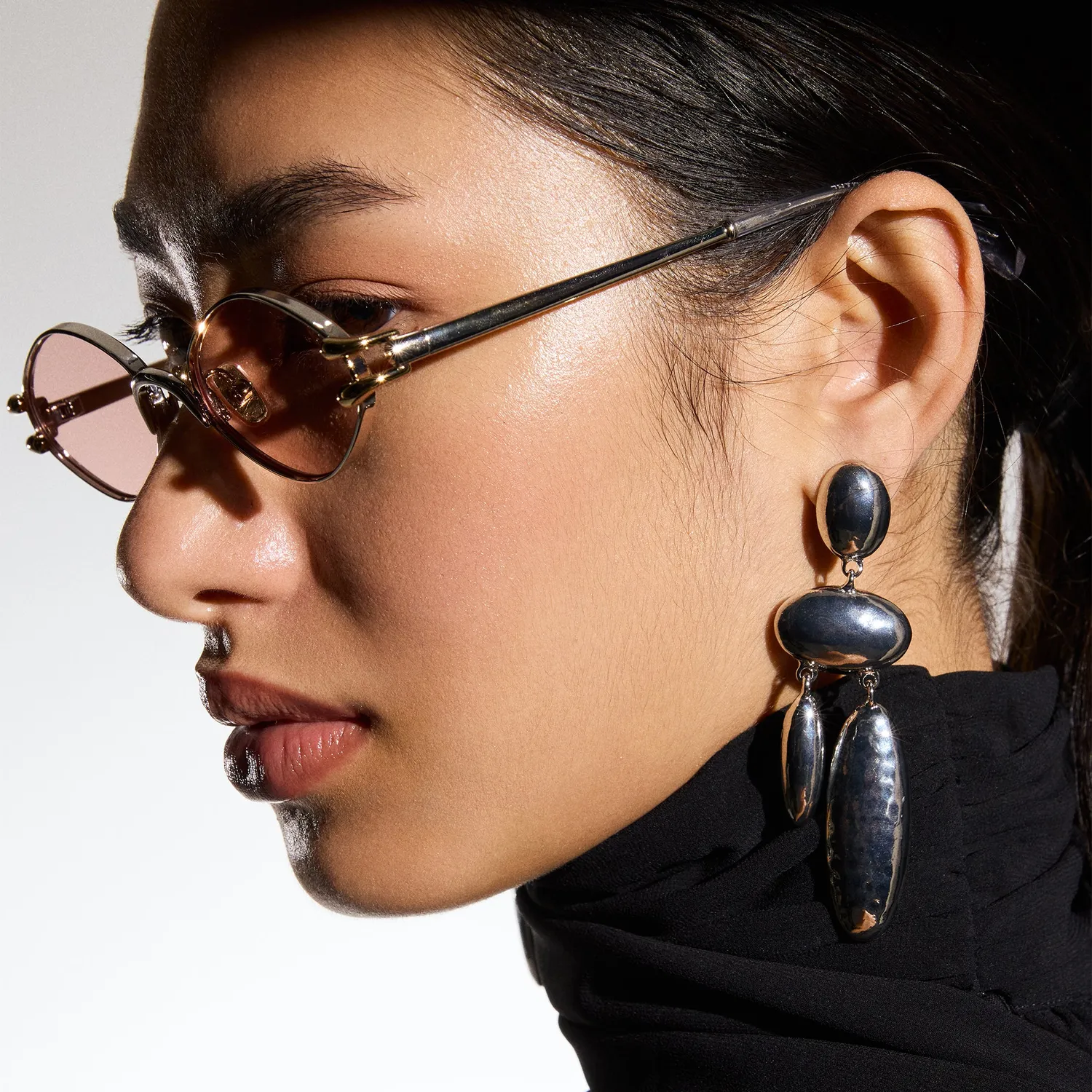 Le Specs Numero Quince occhiali da sole argento ovali