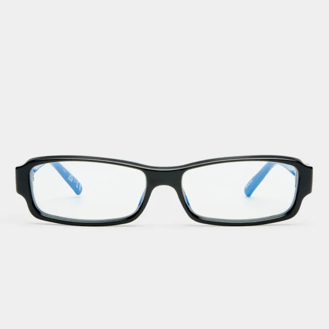 Le Specs Dial Tone occhiali luce blu rettangolari neri