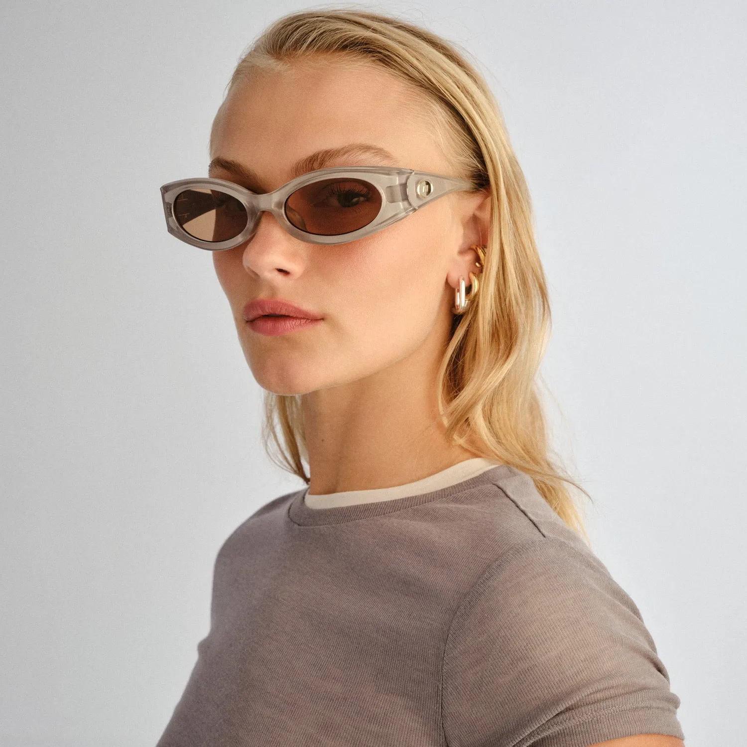 Le Specs Glaciem occhiali da sole pearl sandstone sportivi